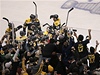 Radost hokejist i fanouk Bostonu Bruins