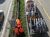 Píprava na opravy na dálnici D1