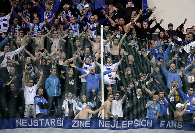 Teplice - Baník Ostrava. Fanouci Baníku