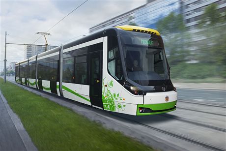 Nízkopodlaní tramvaj 26T vyrobená pro maarský Mikovec.