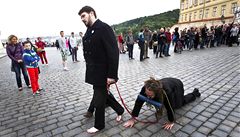 Protest proti postupu prezidenta Zemana ohledn akademických svobod.