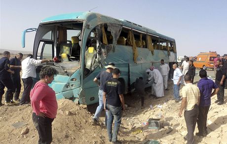 Nehoda autobusu v Egypt, pi které zemelo sedm Mexian.