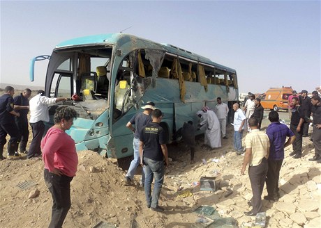 Nehoda autobusu v Egypt, pi které zemelo sedm Mexian.