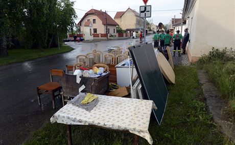 V obci Vrbno na Mlnicku pokraovali v likvidaci následk povodn