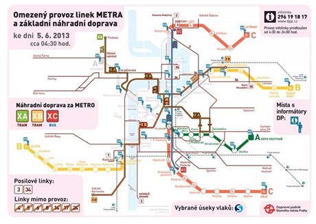 Schéma praské dopravy k 5. ervnu.