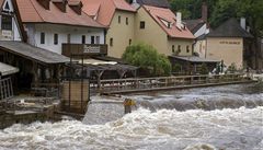 povodn� 2013, voda, Krumlov