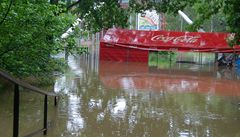 Prahu strail uvolnn ponton. Hasii ho pivzali ke stromu, tank odmtli