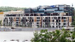 Zatopený komplex Dock v pra�ské Libni.