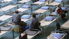 Evakua�ní centrum v n�meckém m�st� Pirna