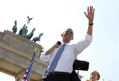 Barack Obama v Berlín.