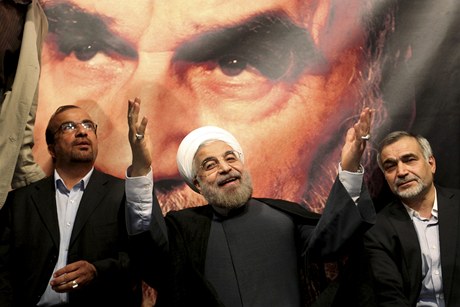 Nový íránský prezident, proreformní duchovní Hasan Rúhání