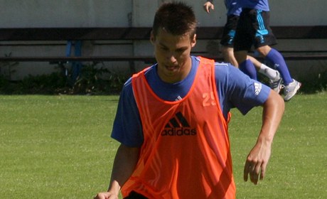 Fotbalista Olomouce Jan Navrátil