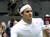 Roger Federer ve Wimbledonu 2013.