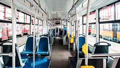 Interiér nové tramvaje EVO2