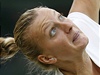 Petra Kvitová hraje tvrtfinále Wimbledonu.