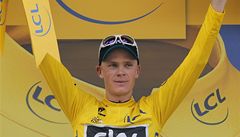 Christopher Froome ve lutém trikotu