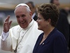 Pape Frantiek s brazilskou prezidentkou Dilmou Roussefovou