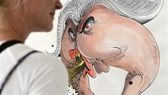 Prce pro Pink Floyd i karikatury: Scarfe vystavuje v Praze