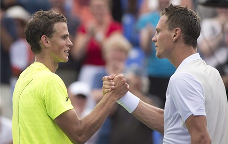 Tomá Berdych a Vasek Pospisil.