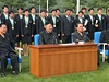 Kim ong-un navtívil enskou fotbalovou fotbalovou reprezentaci Severní Koreje.