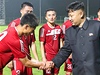 Kim ong-un navtívil severokorejský fotbalový tým.