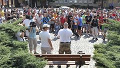 Asi 300 lidí dorazilo 3. srpna na shromá�d�ní pravicových radikál� ze skupiny �e�tí lvi, které za�alo po 14:00 ve Vítkov� na Opavsku.