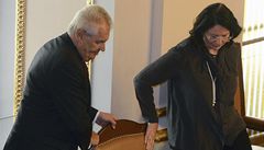 Milo Zeman a Miroslava Nmocáv v Poslanecké snmovn.