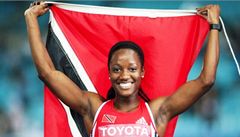 Sprinterka Kelly-Ann Baptisteová z Trinidadu a Tobaga