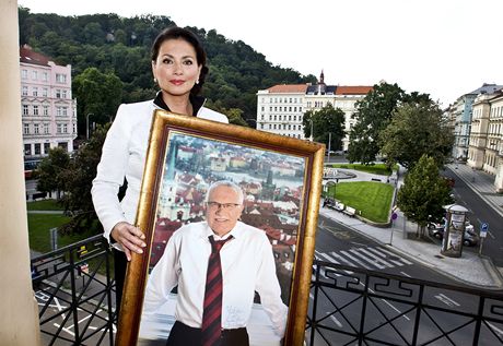 Jana Boboíková s fotografií Václava Klause