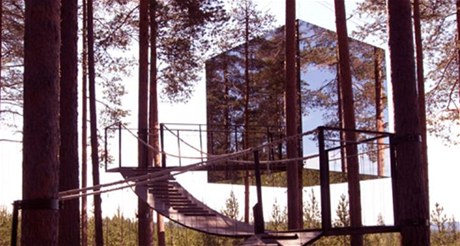 Hotel Treehotel nedaleko švédského města Lulea tvoří velmi netradiční pokoje
