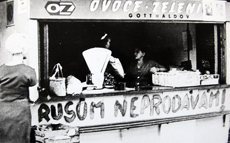 Obchod ve Zlín (tehdejím Gottwaldov) v srpnu 1968 odmítl prodávat okupantm.