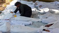 Obti srpnovho chemickho toku na pedmst syrskho Damaku