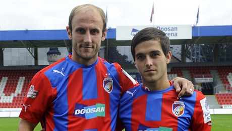 Roman Hubník (vlevo) a Martin Pospíšil se představili coby nové posily Plzně.