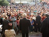 Na prezidentské návtv ve Zlínském kraji se selo etné publikum.