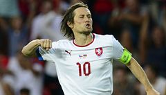 Kapitán české reprezentace Tomáš Rosický se raduje z gólu | na serveru Lidovky.cz | aktuální zprávy