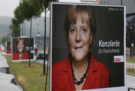 Pedvolebn kampa nmeck kanclky Angely Merkelov