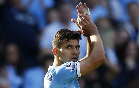 Fotbalista Manchesteru City Sergio Agüero