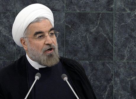 Íránský preziden Rúhání na Valném shromádní OSN.