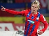 Rajtoral slaví branku do sít� Jihlavy.