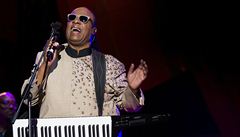Stevie Wonder zpíval v New Yorku proti chudob.
