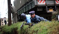 Vojáci hlídkují u obchodního domu Westgate