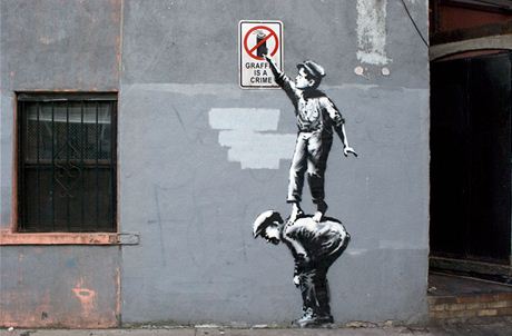 Banksyho newyorské graffiti z nové série.