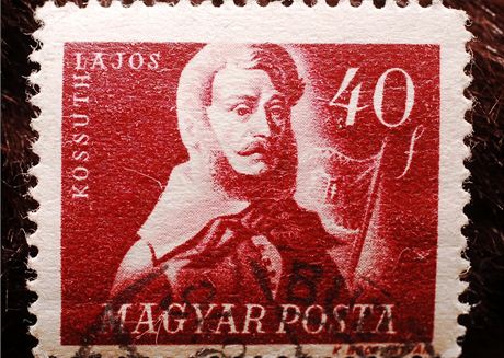 Portrét Lajose Kossutha na maarské potovní známce