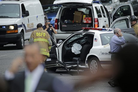 Policejní auto po stelb ped washingtonským kapitolem