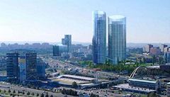 Vizualizace mrakodrap� Prague Eye Towers.