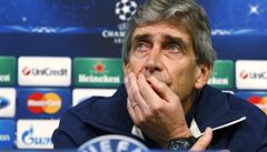 Trenér fotbalist� Manchesteru CIty Manuel Pellegrini