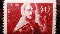 Portrét Lajose Kossutha na maďarské poštovní známce