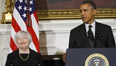 Obama nominoval do čela Fedu viceguvernérku Yellenovou 