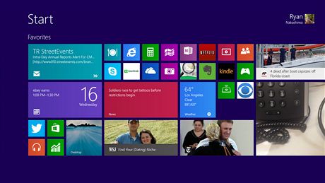 Nová verze operaního systému Windows 8.1 vrací oblíbené tlaítko Start.