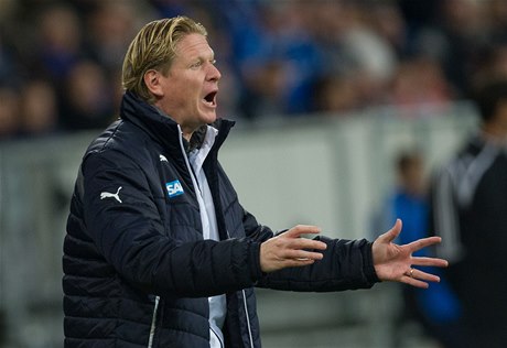 Naštvaný trenér Hoffenheimu Markus Gisdol